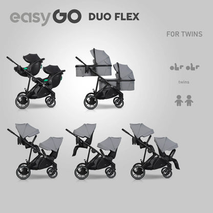 EasyGo Duoflex mózeskosár – Cloudy Gray