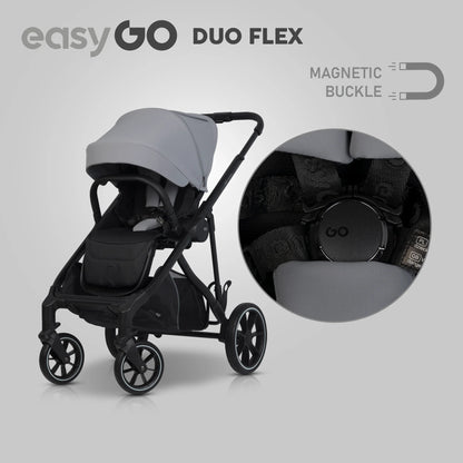 EasyGo Duoflex iker és testvér sport babakocsi 2 üléssel – Cloudy Gray