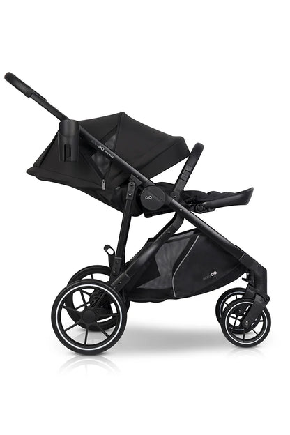 EasyGo Duoflex iker és testvér sport babakocsi 2 üléssel – Ebony Black