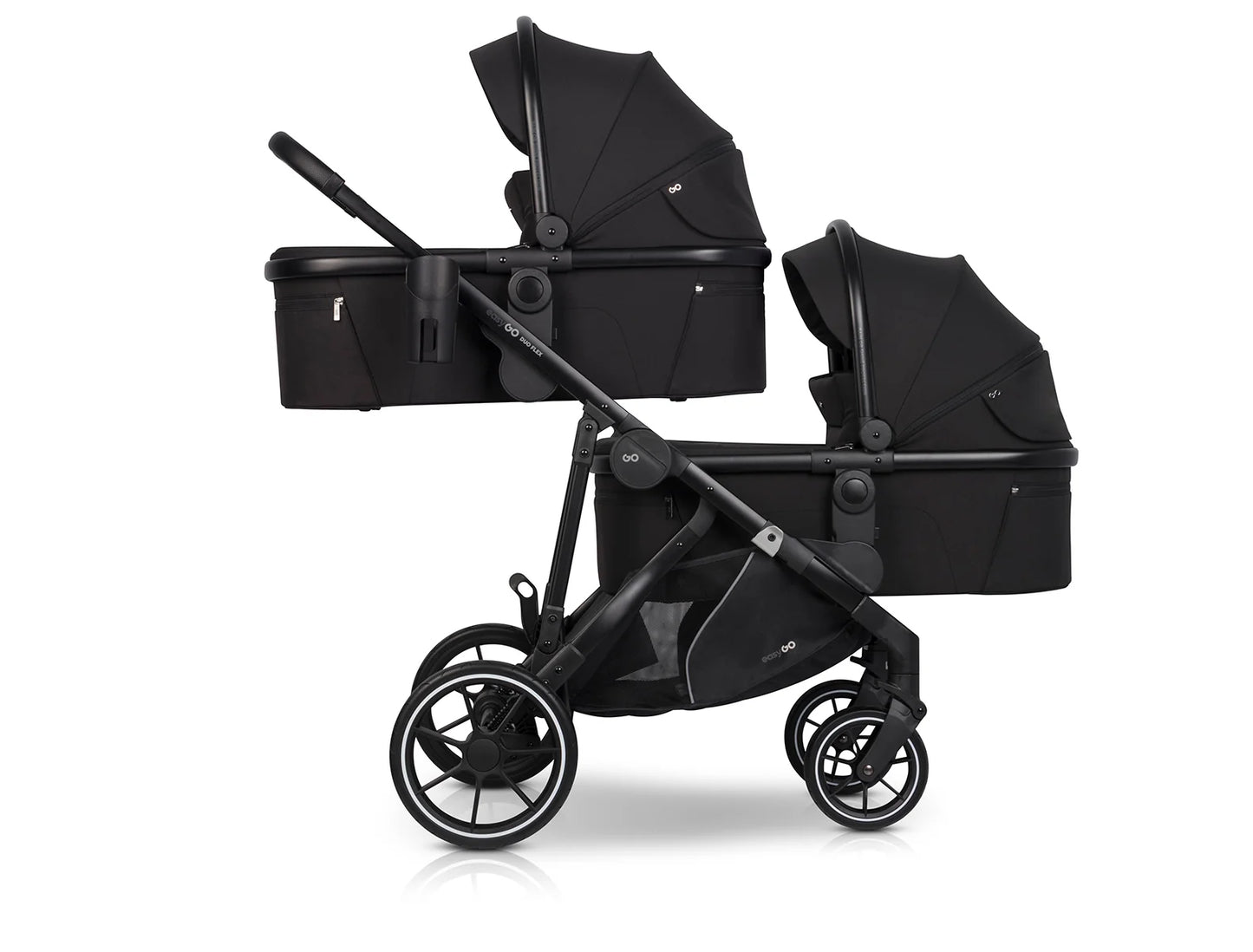 EasyGo Duoflex 2in1 babakocsi 1 üléssel és 1 mózeskosárral – Ebony Black