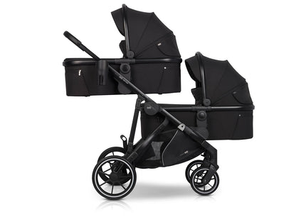 EasyGo Duoflex iker és testvér sport babakocsi 2 üléssel – Ebony Black