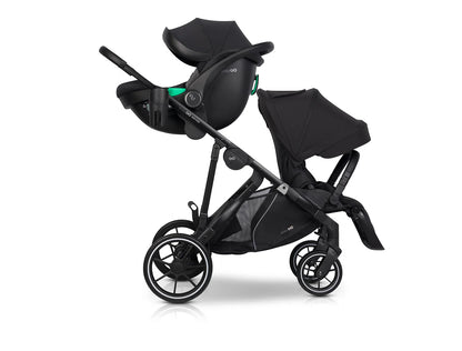 EasyGo Duoflex 2in1 babakocsi 1 üléssel és 1 mózeskosárral – Ebony Black