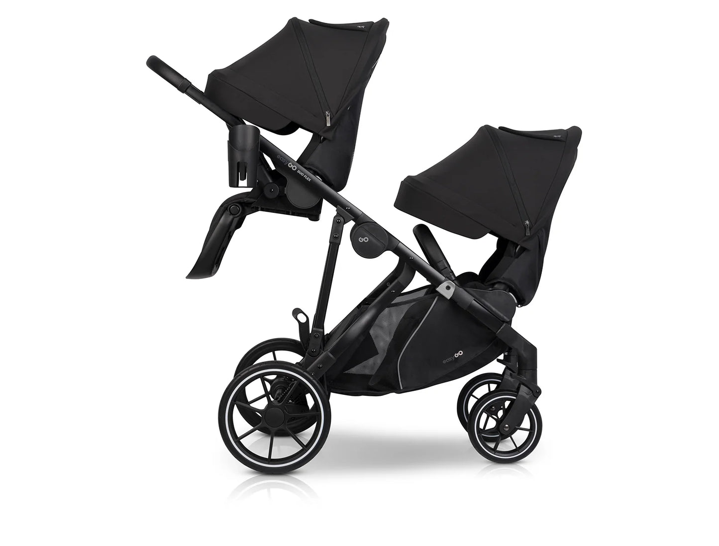 EasyGo Duoflex 2in1 babakocsi 1 üléssel és 1 mózeskosárral – Ebony Black