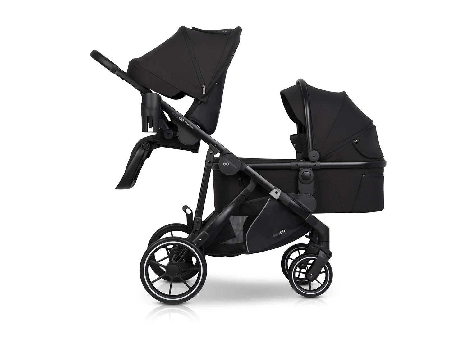 EasyGo Duoflex 2in1 babakocsi 1 üléssel és 1 mózeskosárral – Ebony Black