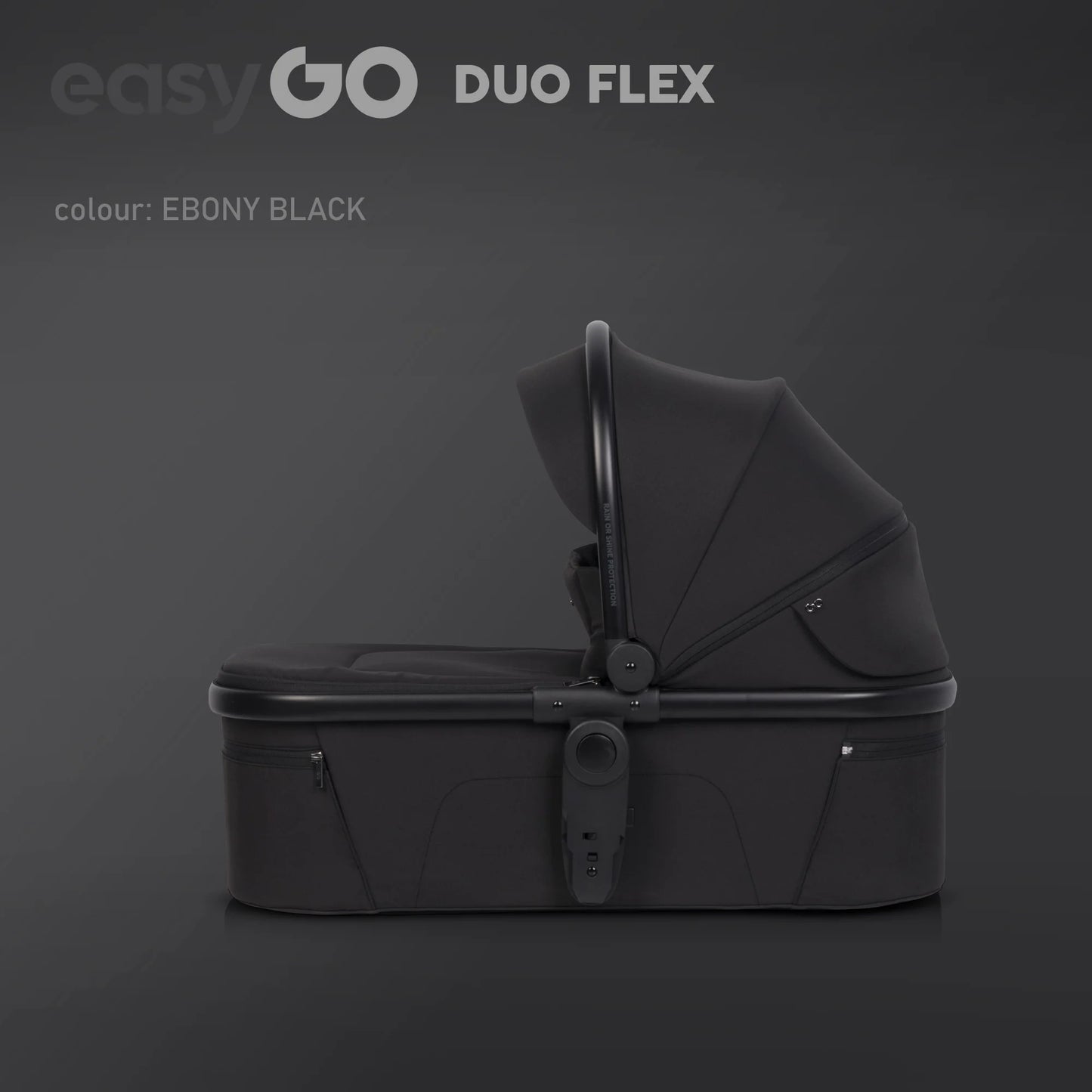EasyGo Duoflex iker babakocsi 2 üléssel és 2 mózeskosárral – Ebony Black