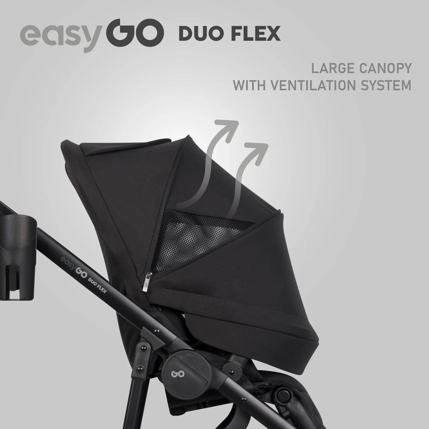 EasyGo Duoflex mózeskosár – Ebony Black