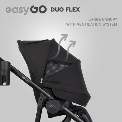 EasyGo Duoflex mózeskosár – Ebony Black