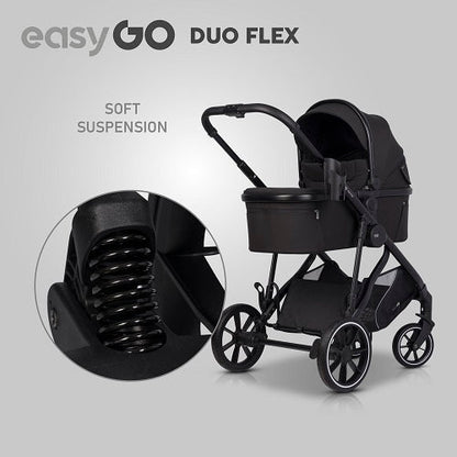 EasyGo Duoflex 2in1 babakocsi 1 üléssel és 1 mózeskosárral – Ebony Black