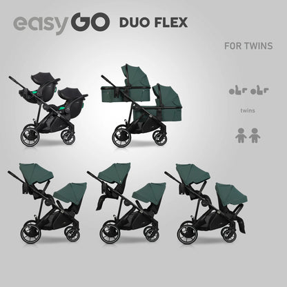 EasyGo Duoflex 2in1 babakocsi 1 üléssel és 1 mózeskosárral – Sage Green