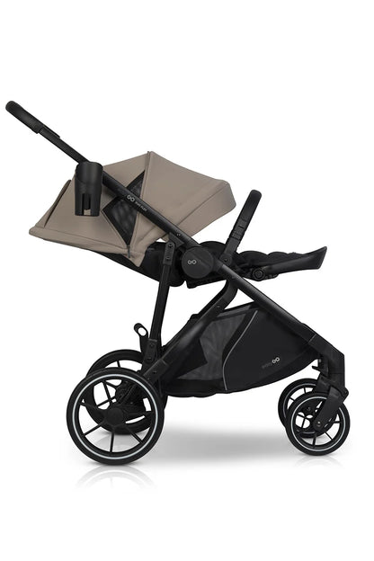EasyGo Duoflex iker babakocsi 2 üléssel és 2 mózeskosárral – Savana Beige