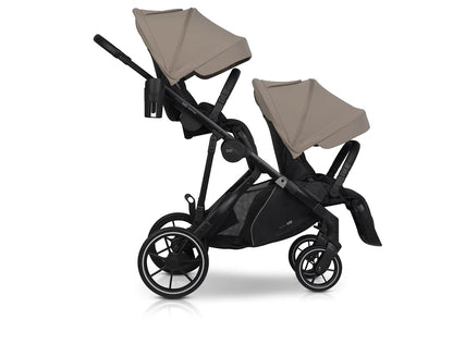 EasyGo Duoflex iker babakocsi 2 üléssel és 2 mózeskosárral – Savana Beige