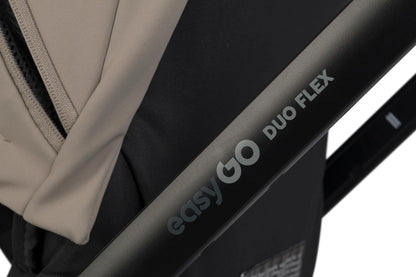 EasyGo Duoflex iker és testvér babakocsi 2 üléssel és 1 mózeskosárral – Savana Beige