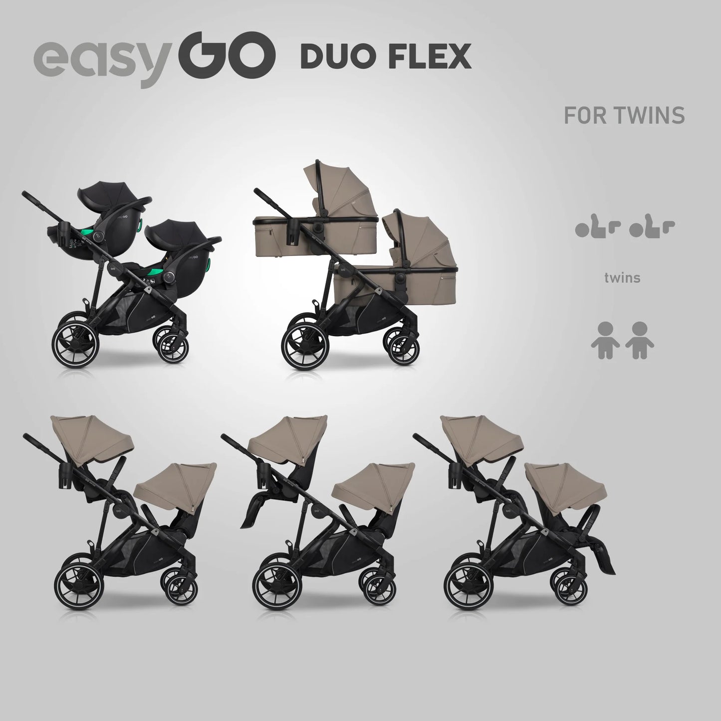 EasyGo Duoflex sport ülés – Savana Beige