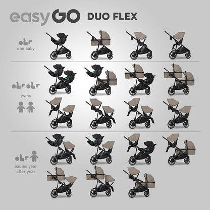 EasyGo Duoflex mózeskosár – Savana Beige