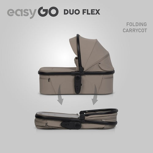 EasyGo Duoflex iker és testvér babakocsi 2 üléssel és 1 mózeskosárral – Savana Beige
