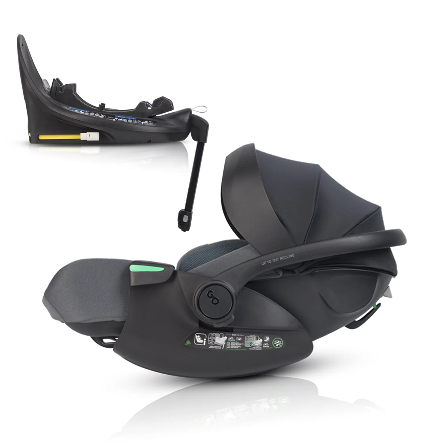 EasyGo Buz XTD Pro i-Size autóshordozó ISOFIX bázissal – Granito