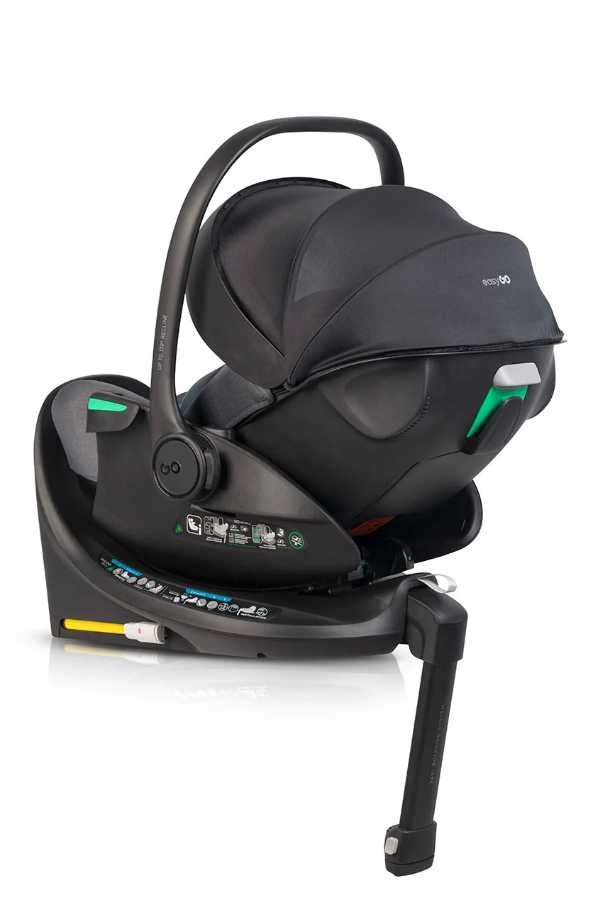 EasyGo Buz XTD Pro i-Size autóshordozó ISOFIX bázissal – Granito