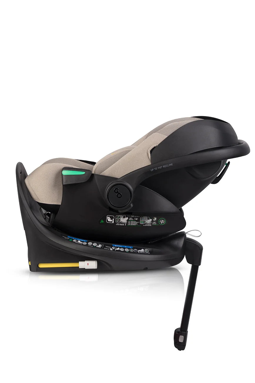 EasyGo Buz XTD Pro i-Size autóshordozó ISOFIX bázissal – Taupe