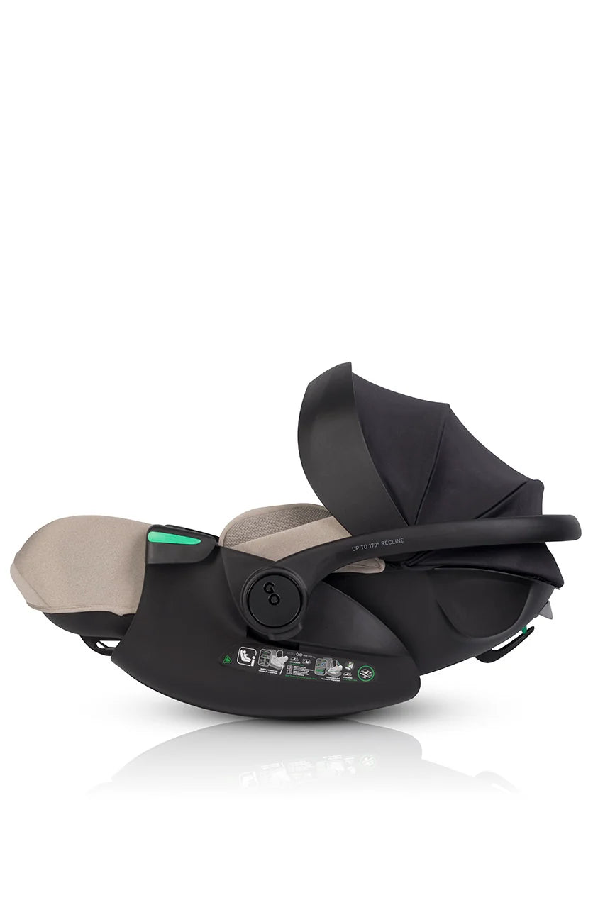 EasyGo Buz XTD Pro i-Size autóshordozó ISOFIX bázissal – Taupe