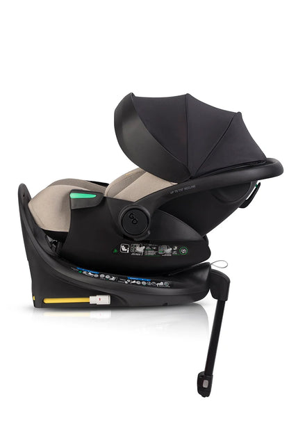 EasyGo Buz XTD Pro i-Size autóshordozó ISOFIX bázissal – Taupe
