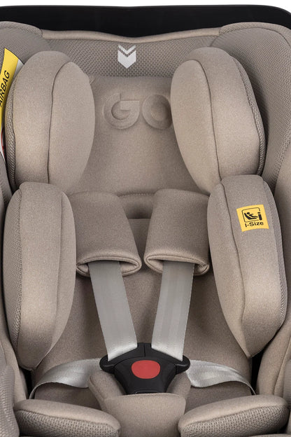 EasyGo Buz XTD Pro i-Size autóshordozó ISOFIX bázissal – Taupe