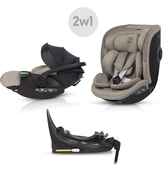 EasyGo Buz XTD Pro + Buz Pro Body 2in1 autósülés szett ISOFIX bázissal – Taupe