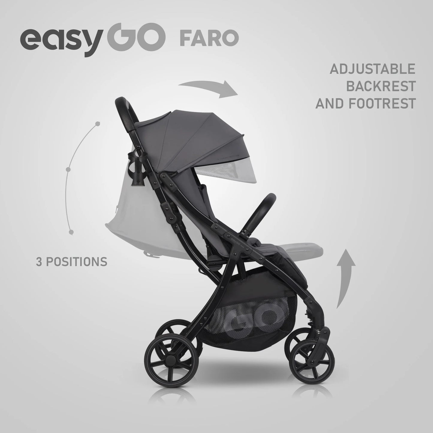 EasyGo FARO sport babakocsi – Cloudy Gray