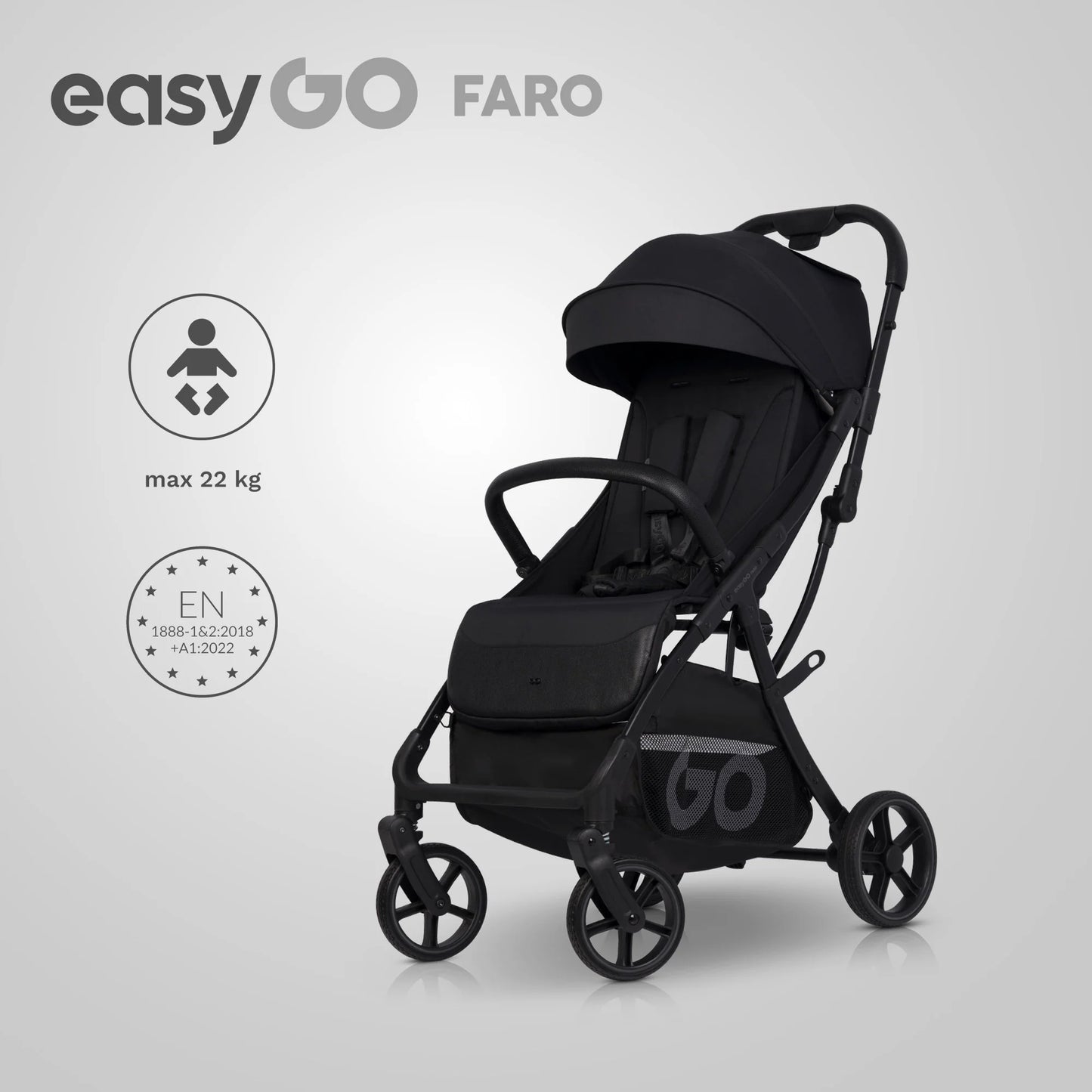 EasyGo FARO sport babakocsi – Ebony Black