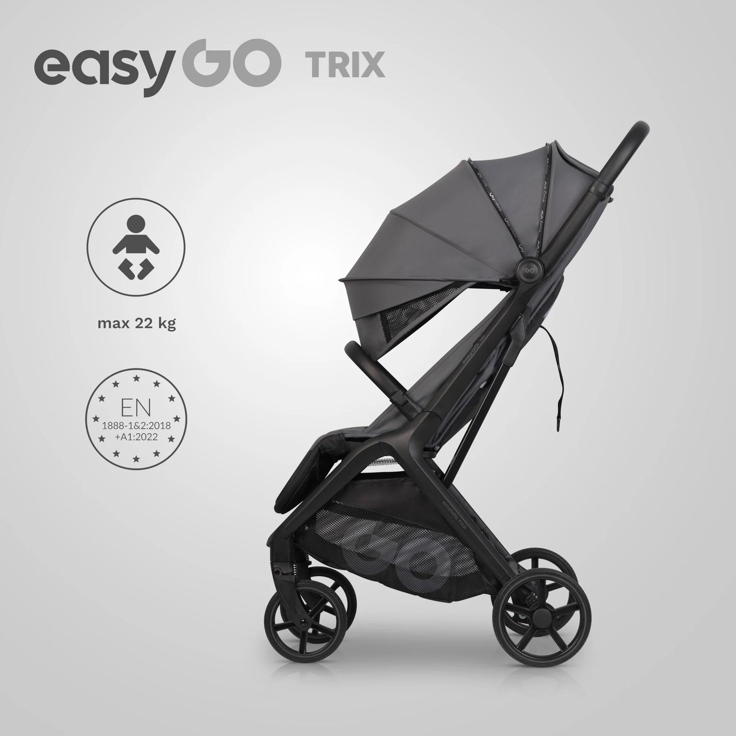 EasyGo Trix sport babakocsi – Cloudy Gray