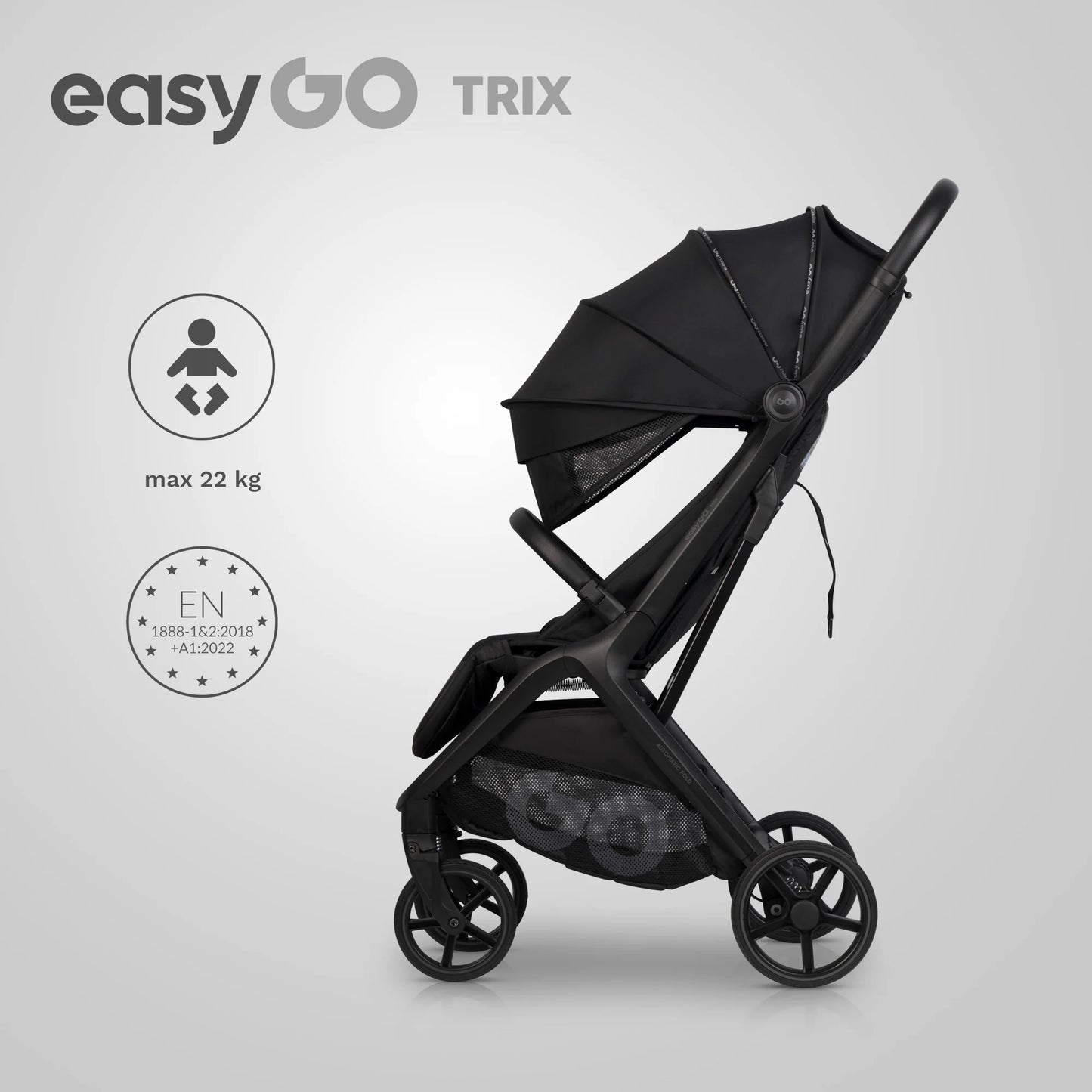EasyGo Trix sport babakocsi – Ebony Black