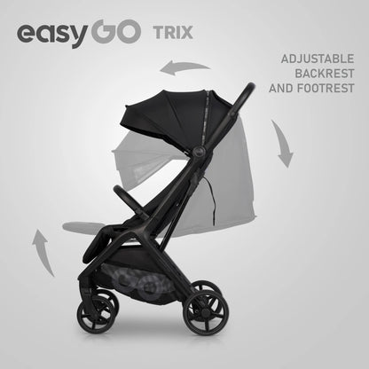 EasyGo Trix sport babakocsi – Ebony Black