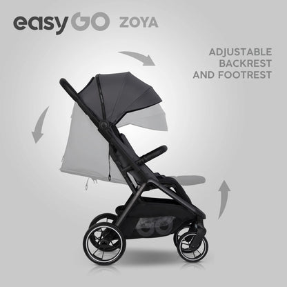 EasyGo Zoya mózeskosár – Cloudy Gray