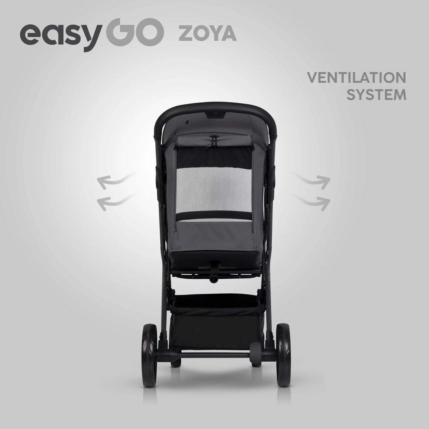 EasyGo Zoya 2in1 babakocsi táskával – Cloudy Gray