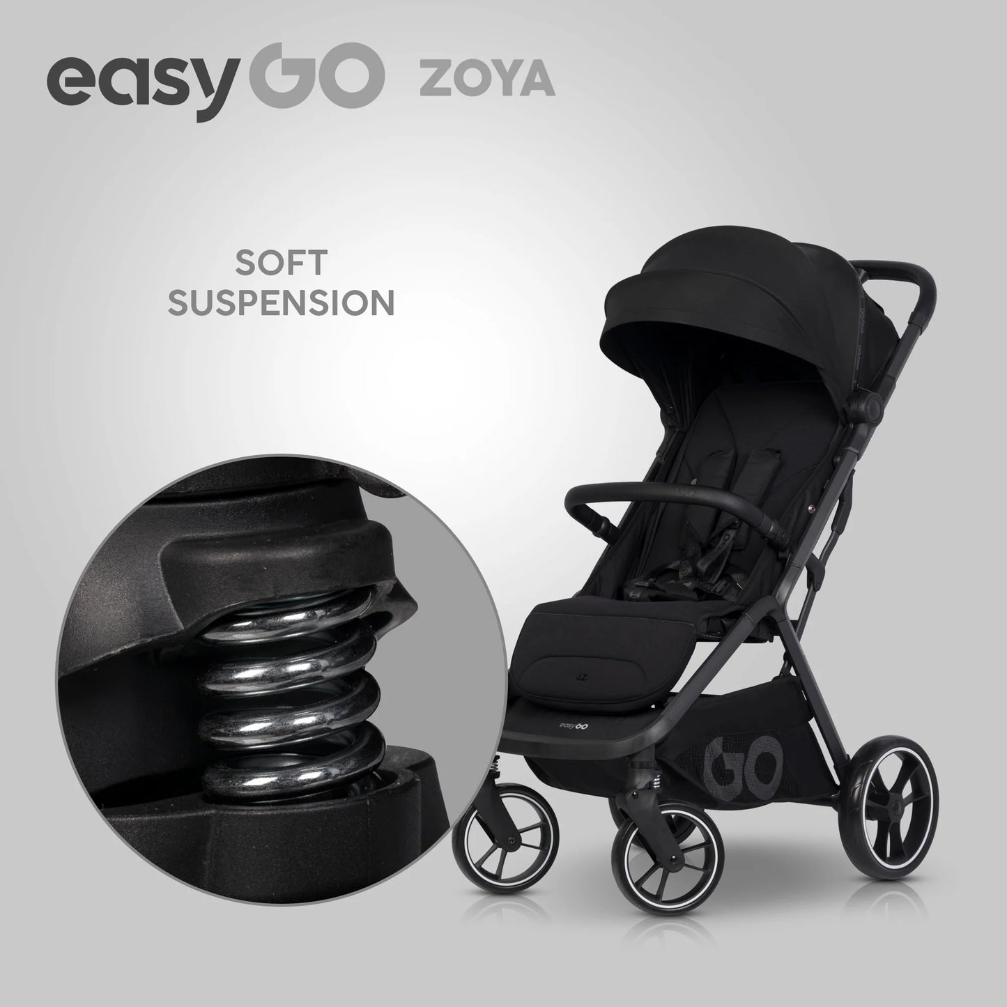 EasyGo Zoya mózeskosár – Ebony Black