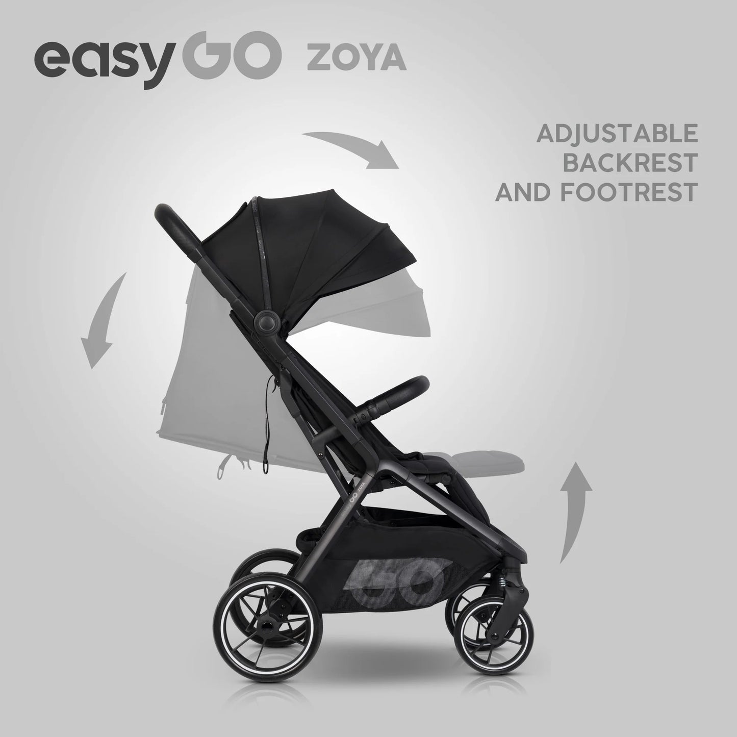 EasyGo Zoya mózeskosár – Ebony Black