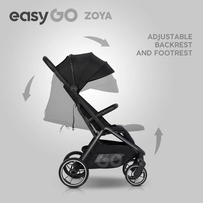 EasyGo Zoya 2in1 babakocsi táskával – Ebony Black