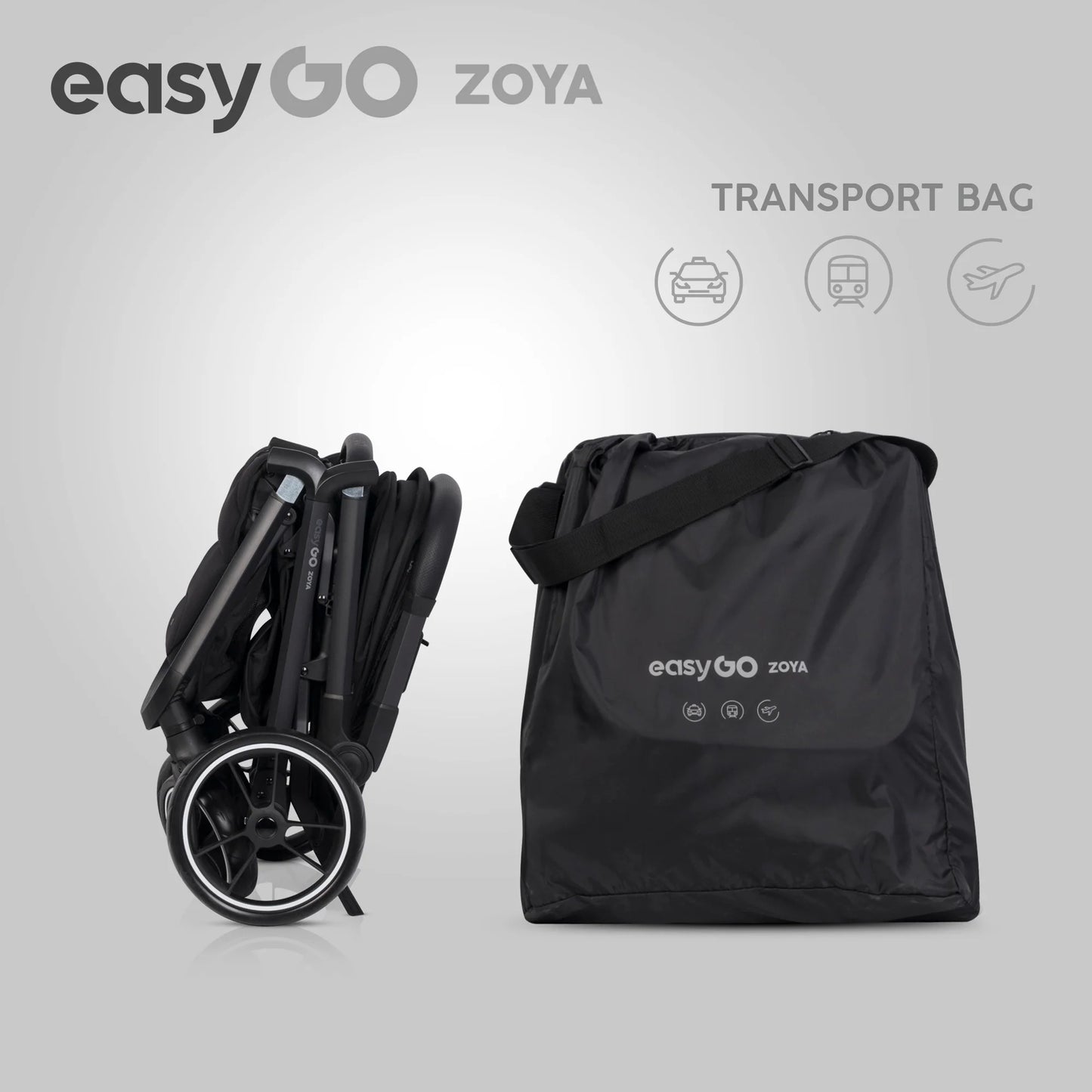 EasyGo Zoya mózeskosár – Ebony Black