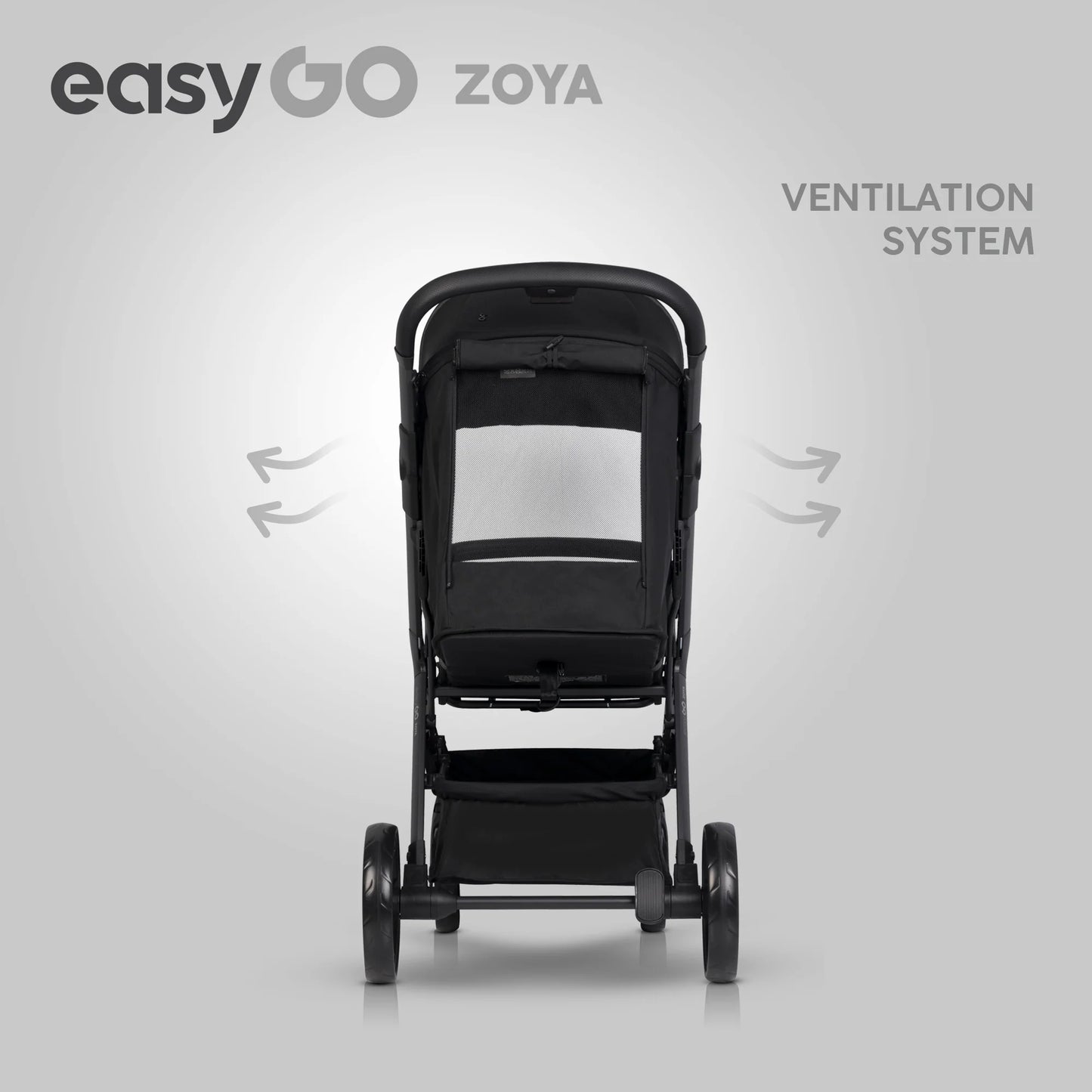 EasyGo Zoya 2in1 babakocsi – Ebony Black