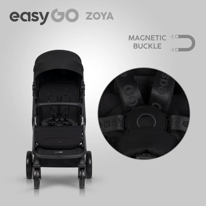 EasyGo Zoya mózeskosár – Ebony Black