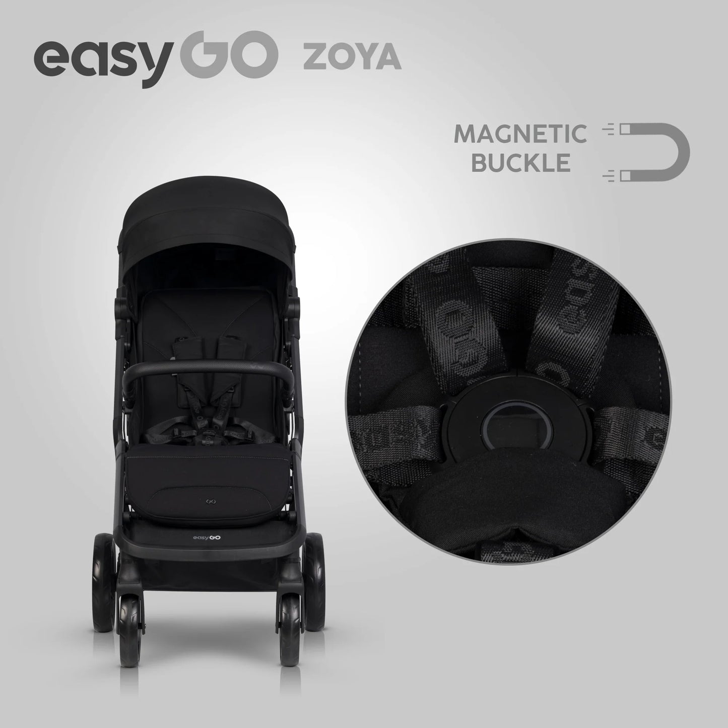 EasyGo Zoya 2in1 babakocsi – Ebony Black