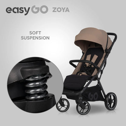 EasyGo Zoya 2in1 babakocsi táskával – Golden Beige