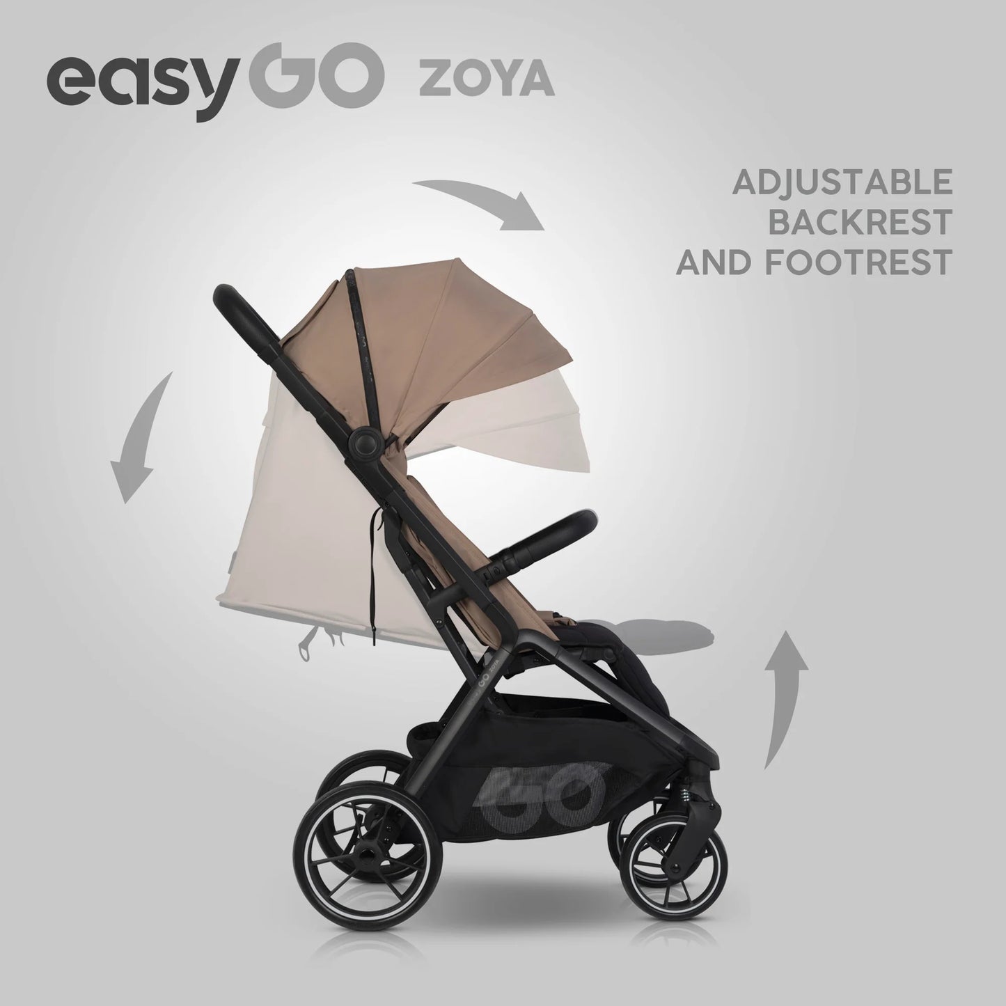 EasyGo Zoya mózeskosár – Golden Beige