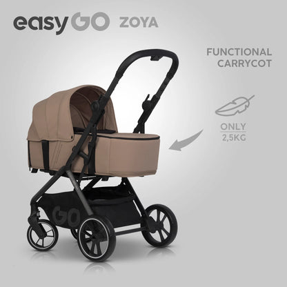 EasyGo Zoya 2in1 babakocsi táskával – Golden Beige