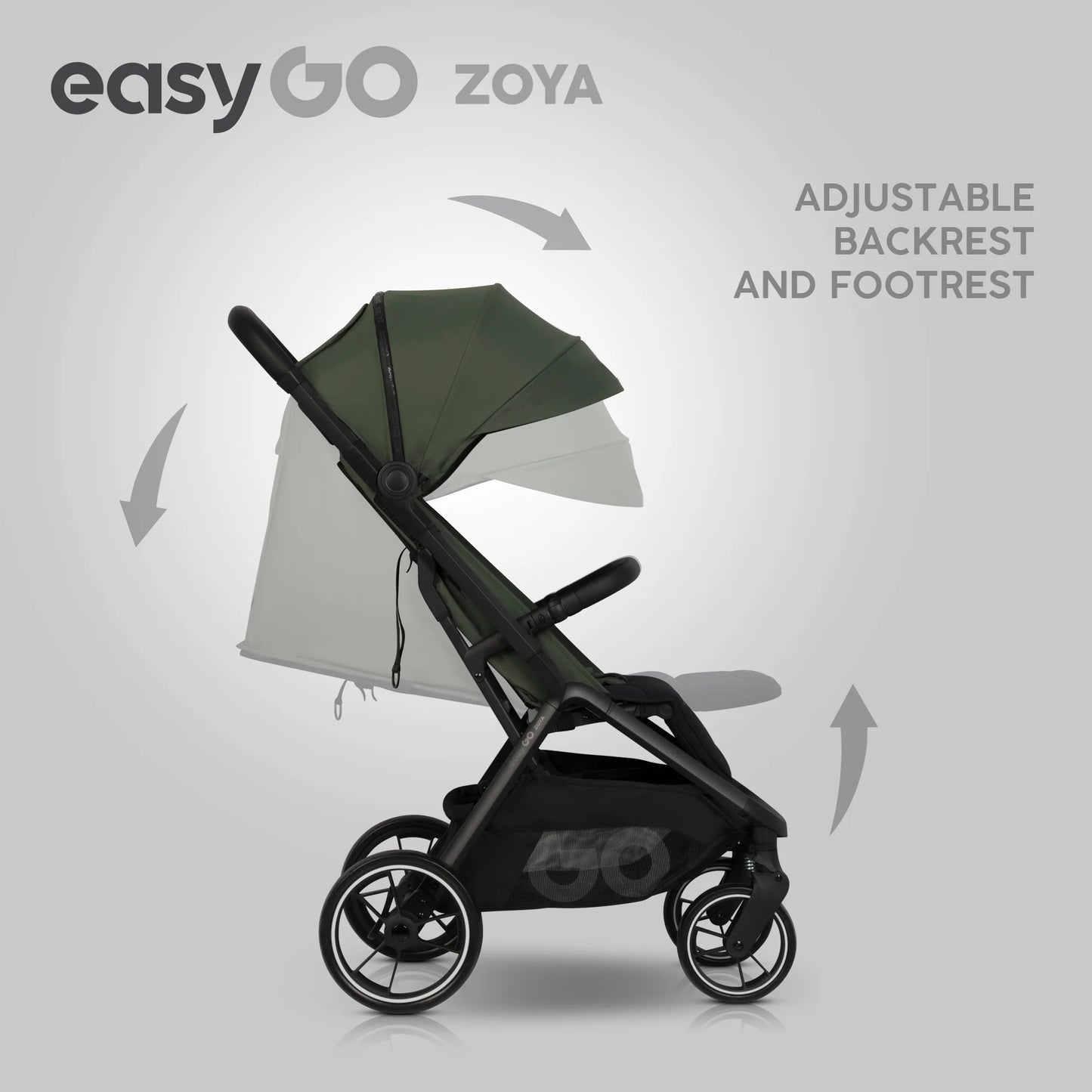 EasyGo Zoya mózeskosár – Jungle Green