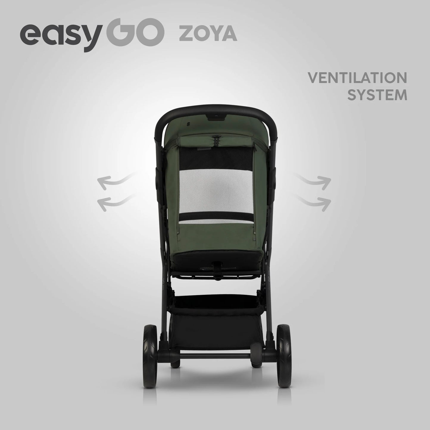 EasyGo Zoya mózeskosár – Jungle Green