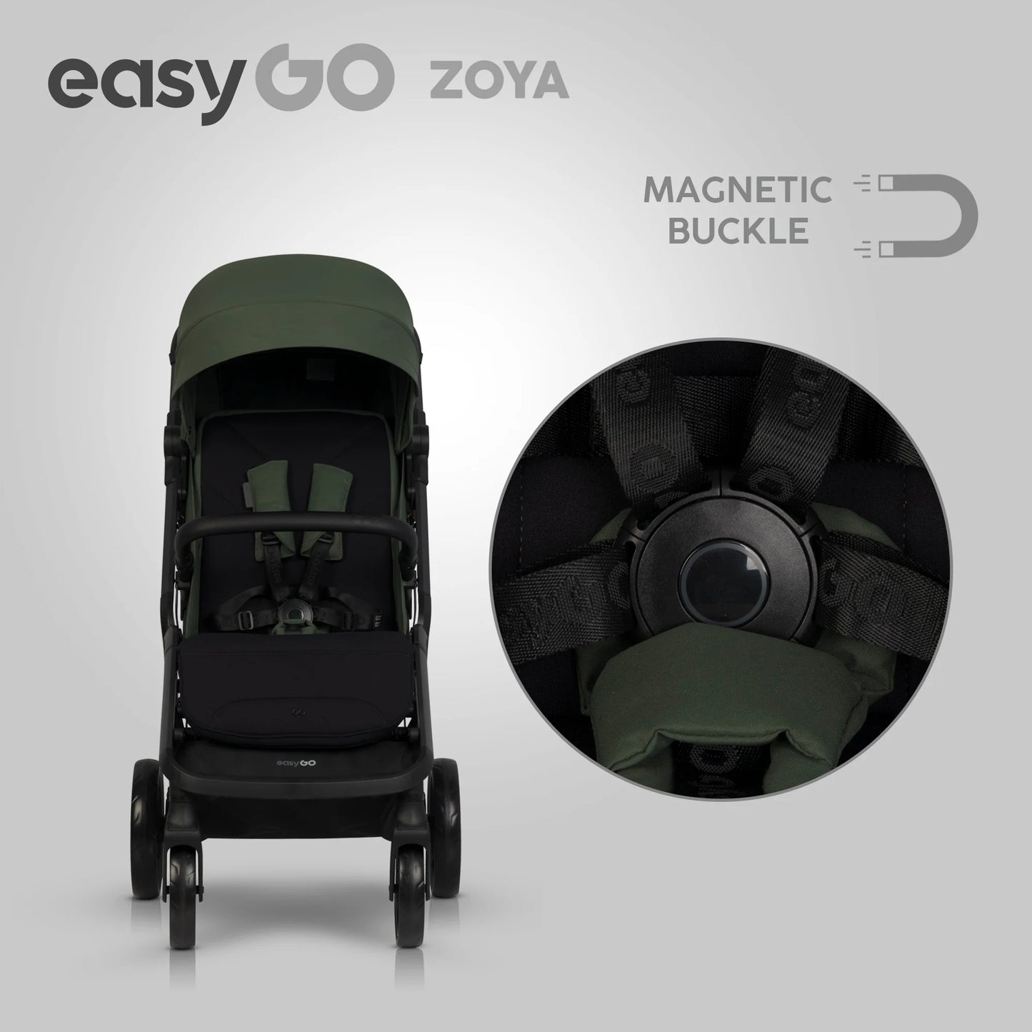 EasyGo Zoya 2in1 babakocsi – Jungle Green