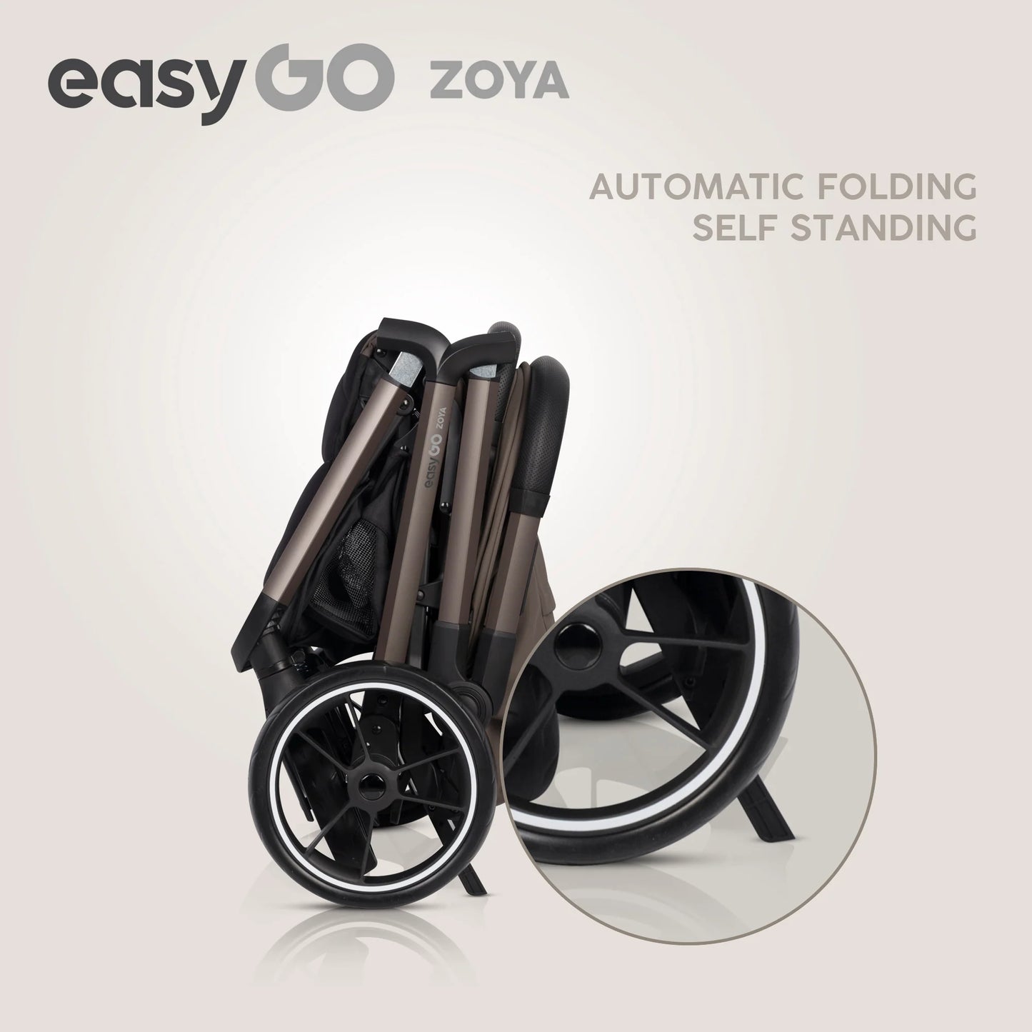 EasyGo Zoya 2in1 babakocsi táskával – Mokka