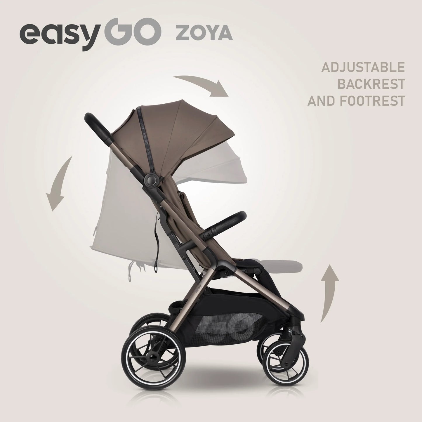 EasyGo Zoya mózeskosár – Mokka