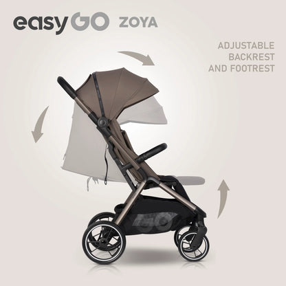 EasyGo Zoya 2in1 babakocsi táskával – Mokka