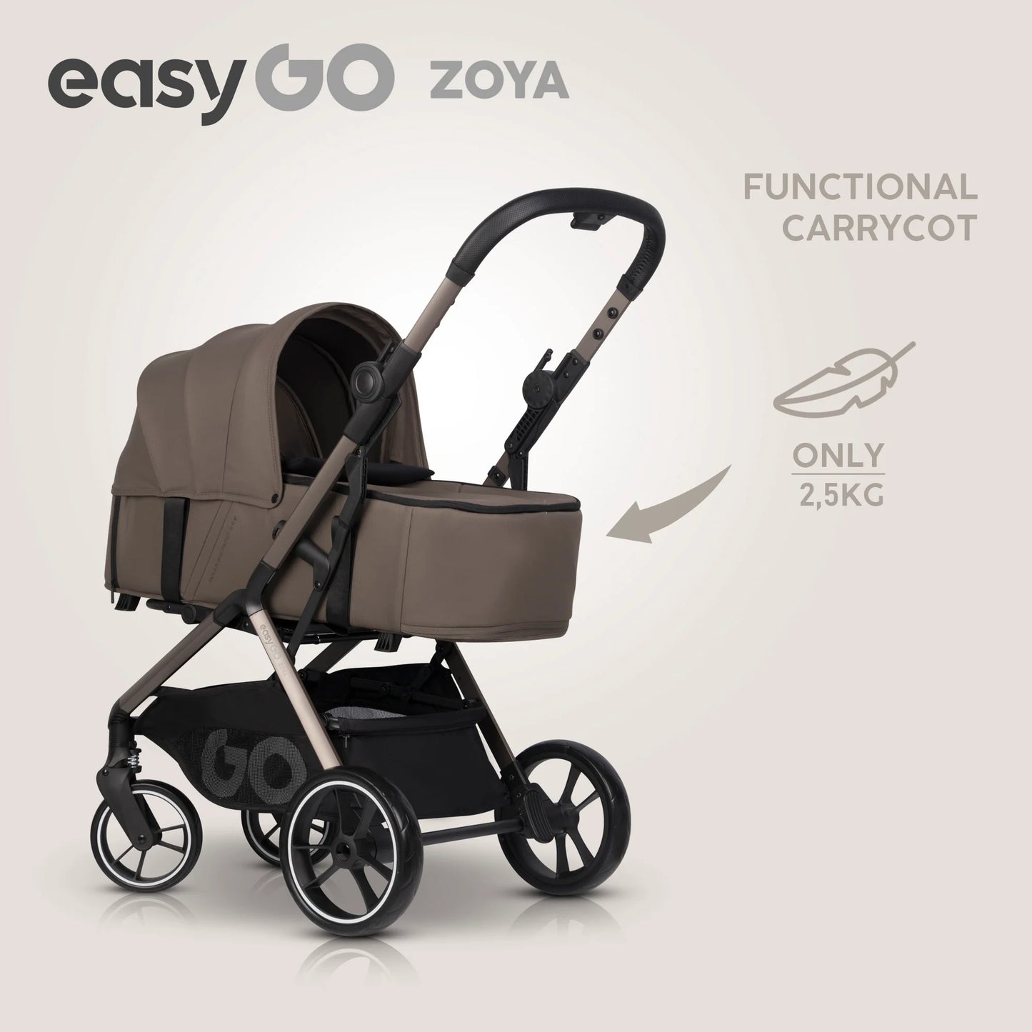 EasyGo Zoya 2in1 babakocsi – Mokka
